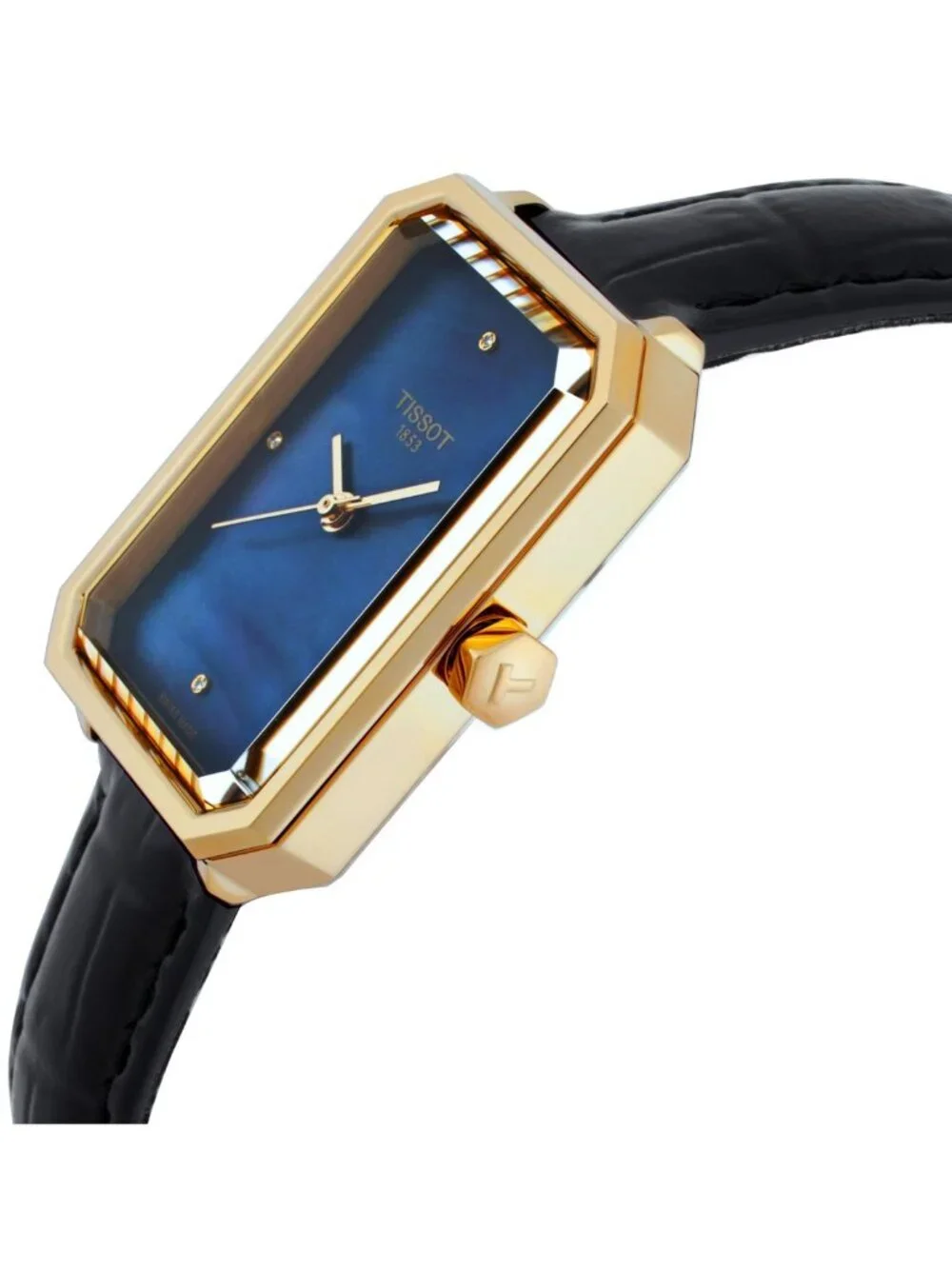 NWT Tissot SRV Quartz Black Mother of Pearl Dial Watch